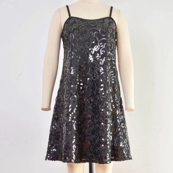 Liz Claiborne | Dresses | Liz Claiborne Black Sequin Mini Dress | Poshmark